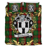 Blackstock Hunting Tartan Crest Bedding Set - Golden Thistle Style